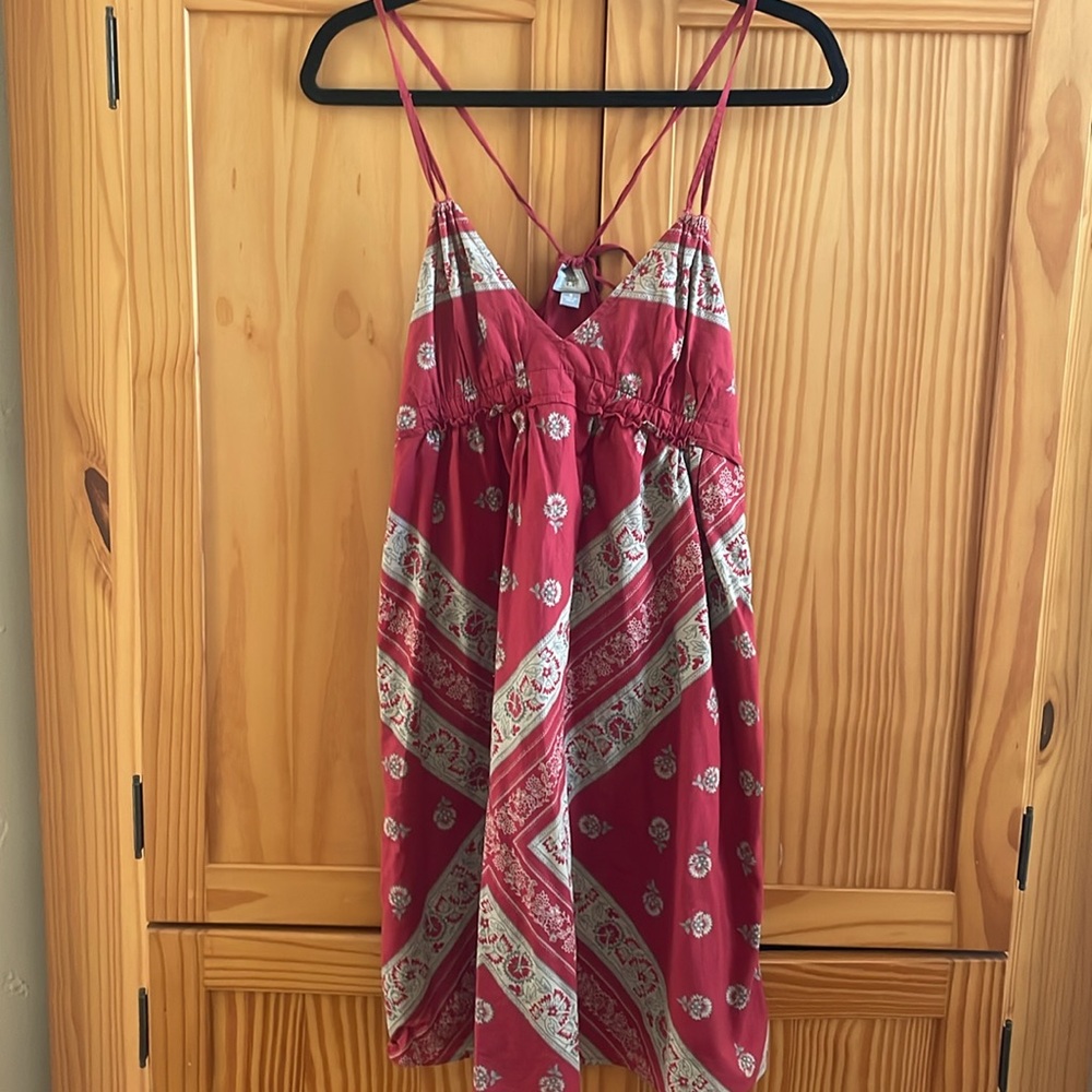 CONVERSE • Red 100% Cotton Handkerchief Bandana Sundress - Size S